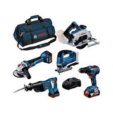 Bosch GSR+GWS+GKS+GSA+GST 3x4.0Ah