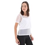 GC7640-K adidas Pwr 2In1 Tee Kadın T-Shirt Beyaz