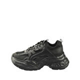 Kadın Oxford ( Klasik) 1636486 Buffalo YUNO - VEGAN Nappa/Mesh- Black