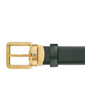 Montblanc Fırçalanmış Yeşil 30 mm Deri Kemer 129454