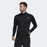 adidas Düz Siyah Erkek Polar Sweatshırt GI7306 EveryHike FZ Fl
