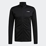 adidas Düz Siyah Erkek Polar Sweatshırt GI7306 EveryHike FZ Fl