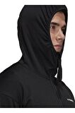 adidas Düz Siyah Erkek Polar Sweatshırt GI7313 Tech Lt HdFZ Fl