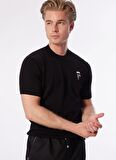 KARL LAGERFELD Bisiklet Yaka Siyah Erkek T-Shirt 655007542398