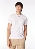 KARL LAGERFELD Bisiklet Yaka Beyaz Erkek T-Shirt 755002542200