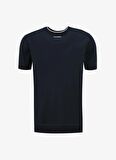 KARL LAGERFELD Bisiklet Yaka Lacivert Erkek T-Shirt 755002542200