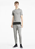 Puma O Yaka Düz Gri Erkek T-Shirt 65648937 teamFINAL 21 Casuals Tee