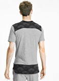 Puma O Yaka Düz Gri Erkek T-Shirt 65648937 teamFINAL 21 Casuals Tee