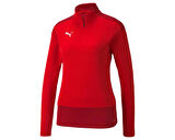 Puma Teamgoal 23 1/4 Zip Top W Kadın Futbol Uzun Kollu Antrenman Üstü 65693701 Kırmızı