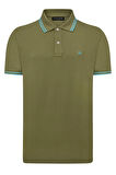 Erkek Yeşil Polo Yaka, Serin Tutan, Hızlı Kuruyan, Pamuklu, Polo Kıvrılmaz Yaka T-Shirt