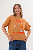 Kadın Permanent Vacation Taba T-Shirt