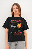 Kadın Permanent Vacation Siyah T-Shirt