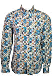 Campione 1709832 Erkek Desenli Gömlek Turquoise