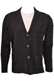 Campione 3849703 Erkek Triko Ceket Black