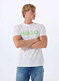 Hugo Bisiklet Yaka Düz Beyaz Erkek T-Shirt 50467556_Dulivio 10229761 01