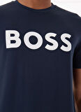 Boss Bisiklet Yaka Lacivert Erkek T-Shirt Thinking