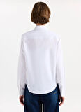 Hugo Normal Gömlek Yaka Beyaz Kadın Gömlek 50496339