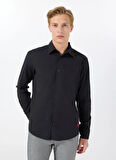 Hugo Slim Fit Siyah Düz Erkek Gömlek 50500216_Ermo 10252145 01