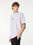 Hugo Bisiklet Yaka Düz Açık Mor Erkek T-Shirt 50521269_Dflofire