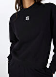 Hugo Bisiklet Yaka Düz Siyah Kadın Sweatshırt 50527463