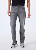 Gri Erkek Normal Bel Regular Fit Denim Pantolon RE.MAINE