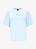Boss Bisiklet Yaka Düz Mavi Kadın T-Shirt 50523256