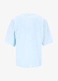 Boss Bisiklet Yaka Düz Mavi Kadın T-Shirt 50523256