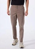 Kahve Erkek Normal Bel Tapered Fit Chino Pantolon Chino-Tapered
