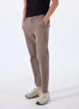 Kahve Erkek Normal Bel Tapered Fit Chino Pantolon Chino-Tapered