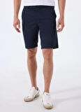 Lacivert Erkek Normal Bel Slim Fit Şort Chino_Slim_Shorts