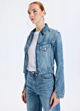 Boss Mavi Kadın Denim Ceket 50542426