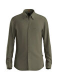 Boss Slim Fit Gömlek Yaka Haki Erkek Gömlek Myjersey_M