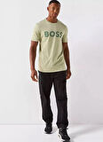 Boss Bisiklet Yaka Açık Haki Erkek T-Shirt Thinking