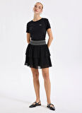 Boss Yüksek Bel Siyah Kadın Kısa Etek 50544043