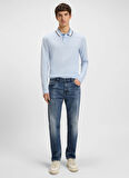 Boss Normal Bel Normal Paça Regular Fit Mavi Erkek Denim Pantolon Re.Maine Selvedge BO