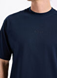 Boss Bisiklet Yaka Lacivert Erkek T-Shirt Te_Aviator