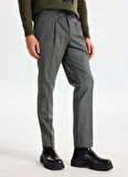 Hugo Bağlamalı Bel Slim Fit Gri Erkek Chino Pantolon 50547312_Getlin251F3