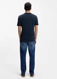 Boss Bisiklet Yaka Lacivert Erkek T-Shirt Tegood_50508243