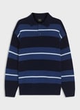 Boss Polo Yaka Regular Fit Lacivert Erkek Kazak Amburgh