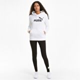 Puma Ess Logo Hoodie - Kadın Beyaz Kapüşonlu Sweatshirt - 586791 02