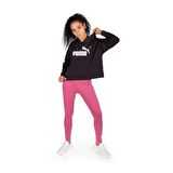 Puma ESS Cropped Logo Hoodie TR SİYAH Kadın Eşofman Üstü