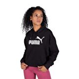 Puma ESS Cropped Logo Hoodie TR SİYAH Kadın Eşofman Üstü