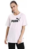 Puma ESS Logo Boyfriend Tee Puma White Kadın T-Shirt