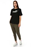 Puma ESS Logo Boyfriend Tee Puma Black Kadın T-Shirt