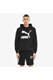 Classics Logo Hoodie Erkek Siyah Günlük Stil Sweatshirt 53008401