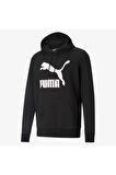 Classics Logo Hoodie Erkek Siyah Günlük Stil Sweatshirt 53008401