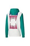 Puma 2K Erkek Basketbol Kapüşonlu Sweatshirt 53292201 beyaz