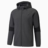 Puma EVOSTRIPE Core FZ Hoodie Gri Erkek Eşofman Üstü