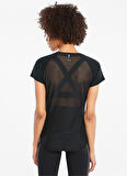 Puma Bisiklet Yaka Siyah Kadın T-Shirt 52082901 RUN COOLadapt SS TEE W