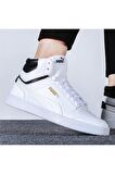 Puma Shuffle Mid - Erkek Beyaz - Siyah-Bilekli Spor Ayakkabı - 380748 01